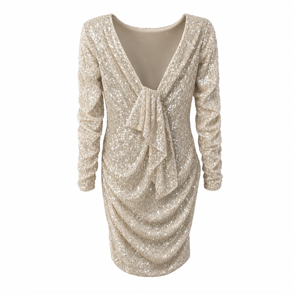 Rochie Pinko Anticlea Gri cu Paiete thumbnail 2