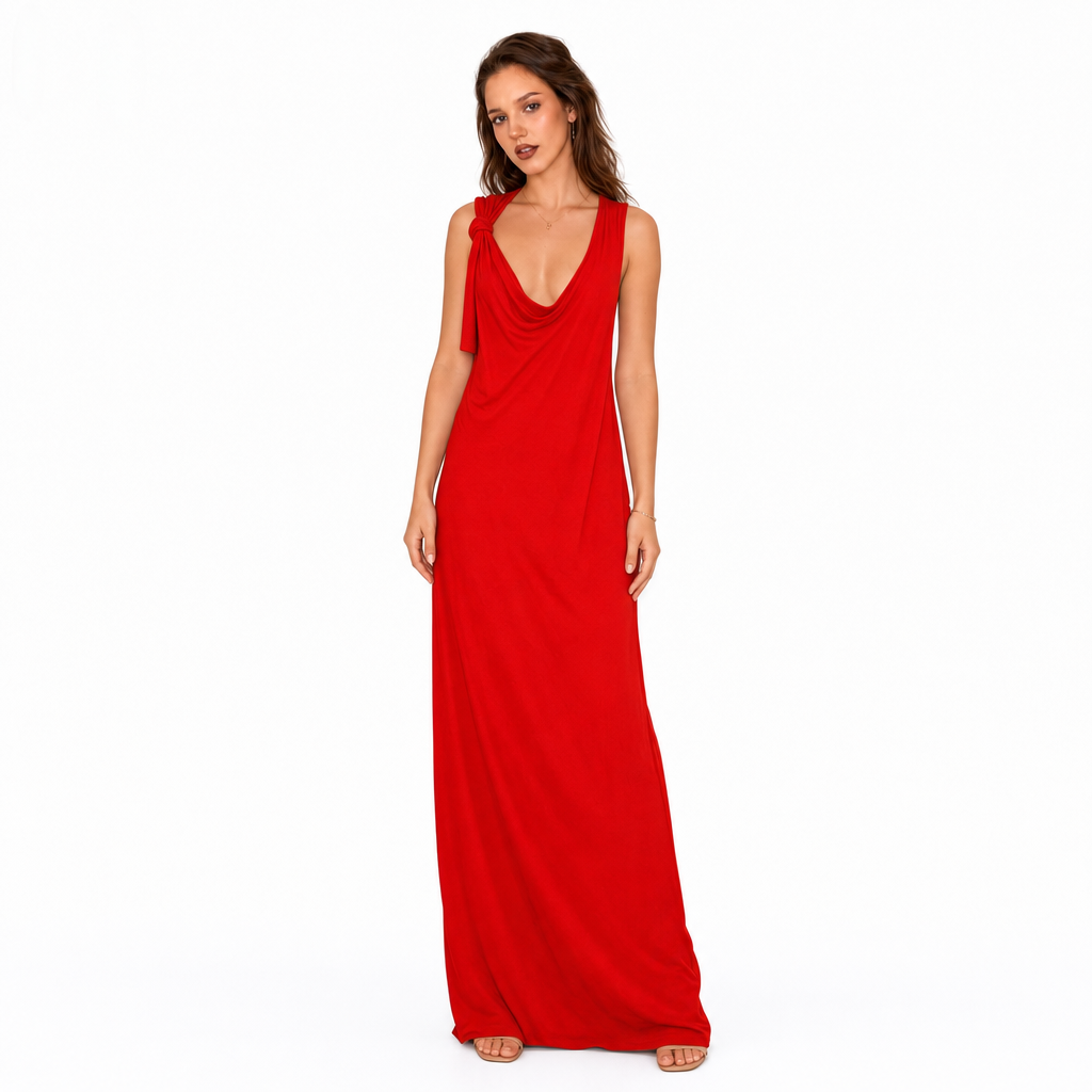 Rochie Maxi Pinko Aracne Roșie
