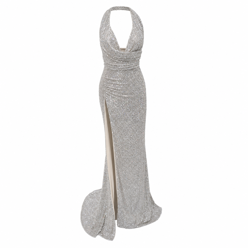 Rochie Pinko Antinori Aola Gri cu Paiete thumbnail 2