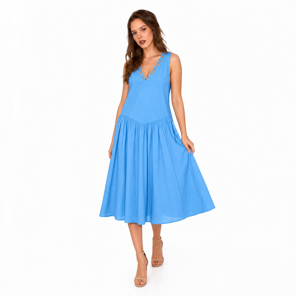 Rochie Pinko Anonymous Albastru Deschis