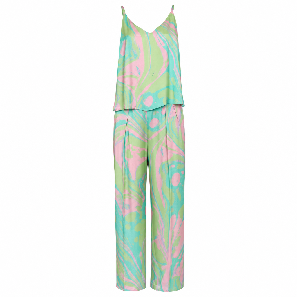 Top Pinko Talia Imprimeu Abstract Multicolor Verde thumbnail 2