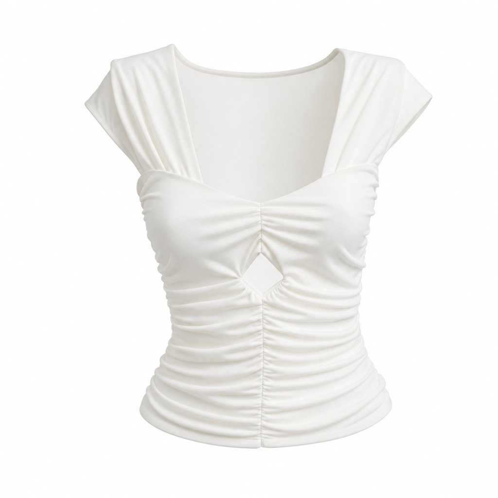 Top Pinko Alb Drapat Zurigo thumbnail 2