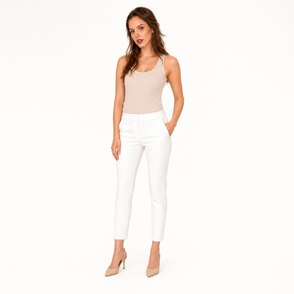 Pantaloni BELLO PANTALONE Z05 - Alb