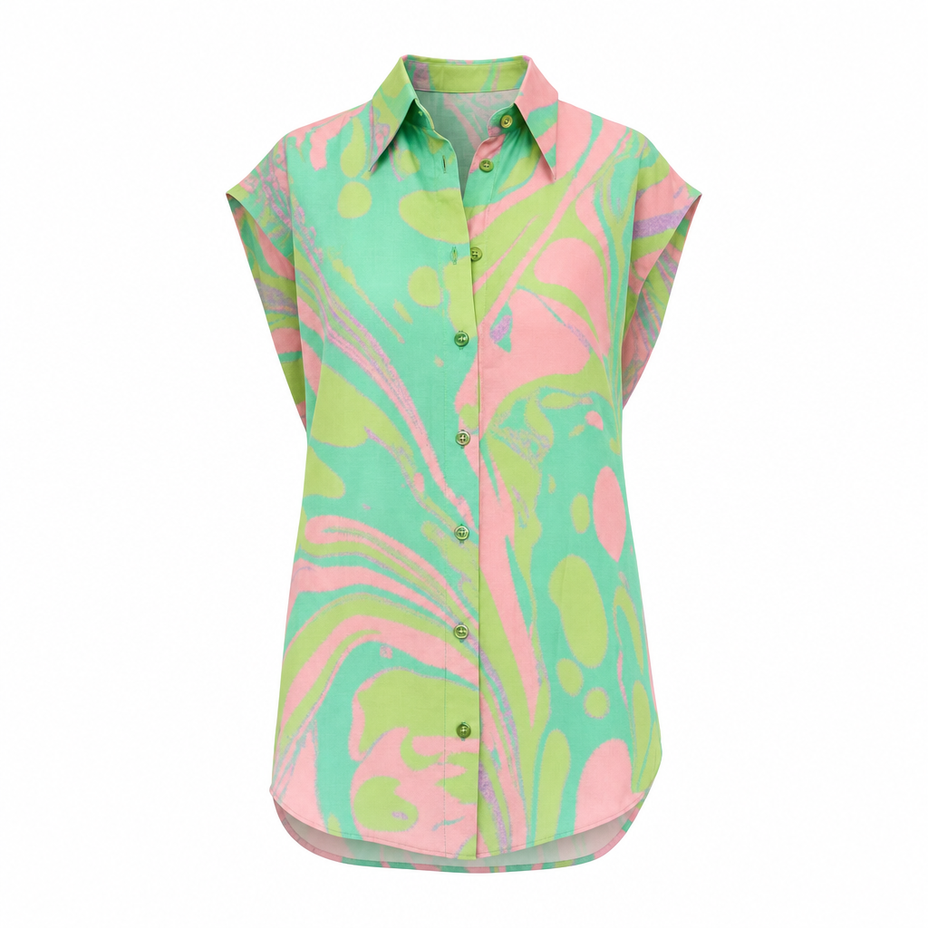 Cămașă Pinko Cabiri Verde Multicolor thumbnail 2