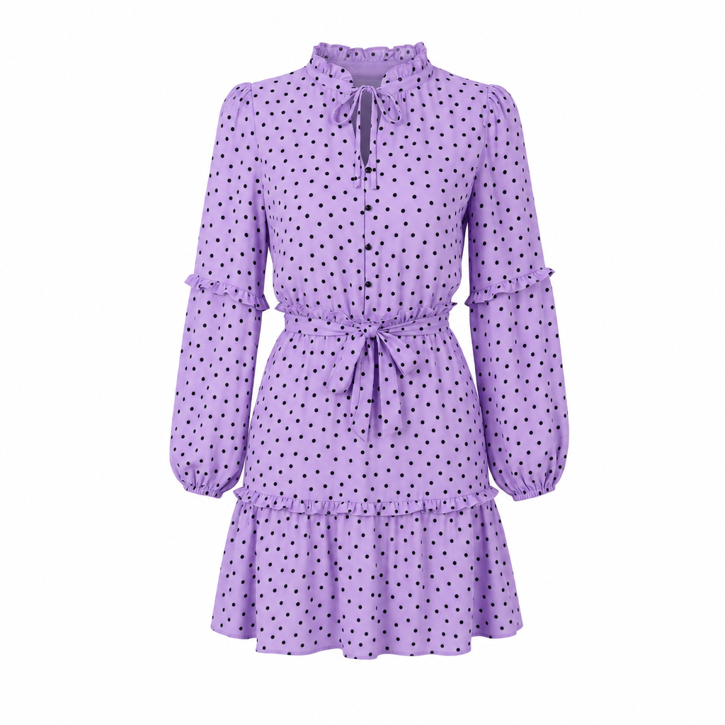 Rochie PICCADILLY ABITO Lilla/Nero din Jaquard thumbnail 2