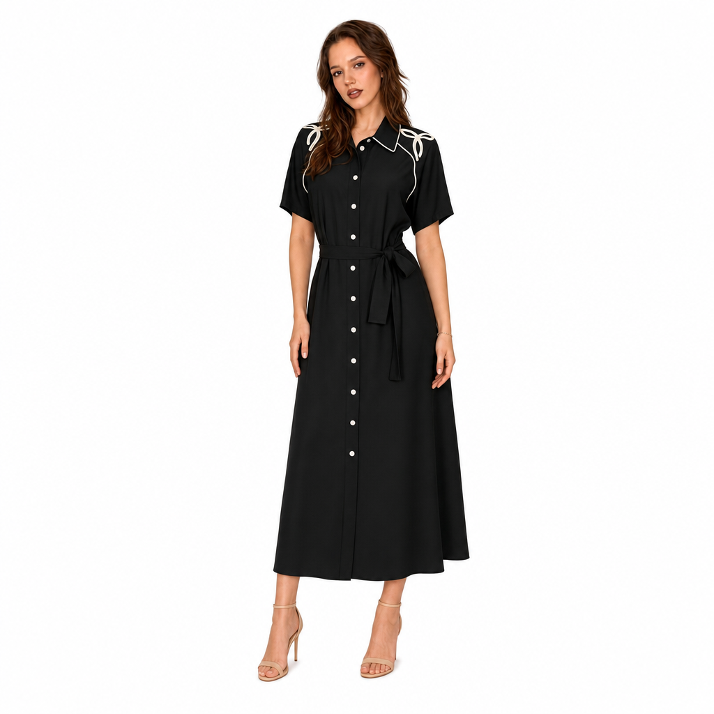Rochie Pinko Chemisier Encanto Neagră